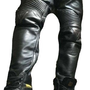Dainese 100% Real Leather Black Moto Pants